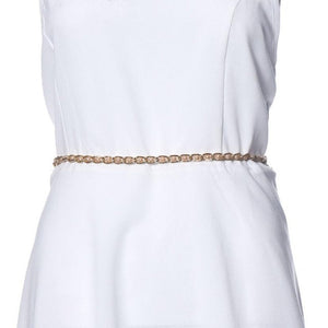 Flower Pearl Waist Belt - MOMOA