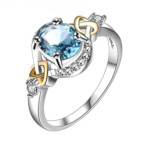 Alloy Engagement Ring with Crystal - MOMOA