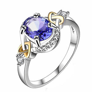 Alloy Engagement Ring with Crystal - MOMOA