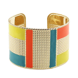 Color Block Cuff Bangle - MOMOA