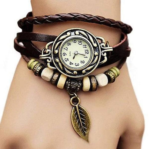 Leaf Vintage Wrap Watch - MOMOA