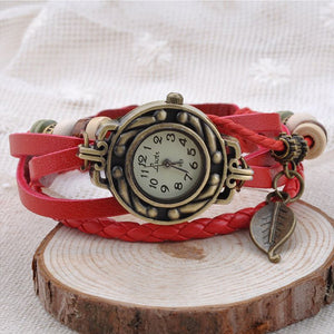 Leaf Vintage Wrap Watch - MOMOA