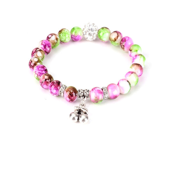 Cherry Bead Yoga Bracelet - MOMOA