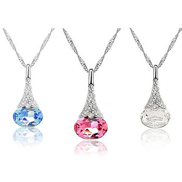 Crystal Water Drop Pendant - MOMOA