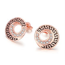 18K Rose Gold Plated Medallion Stud Earring - MOMOA