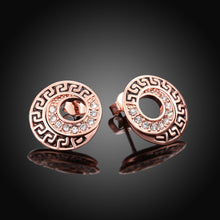 18K Rose Gold Plated Medallion Stud Earring - MOMOA