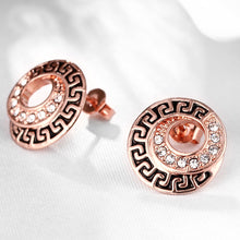 18K Rose Gold Plated Medallion Stud Earring - MOMOA